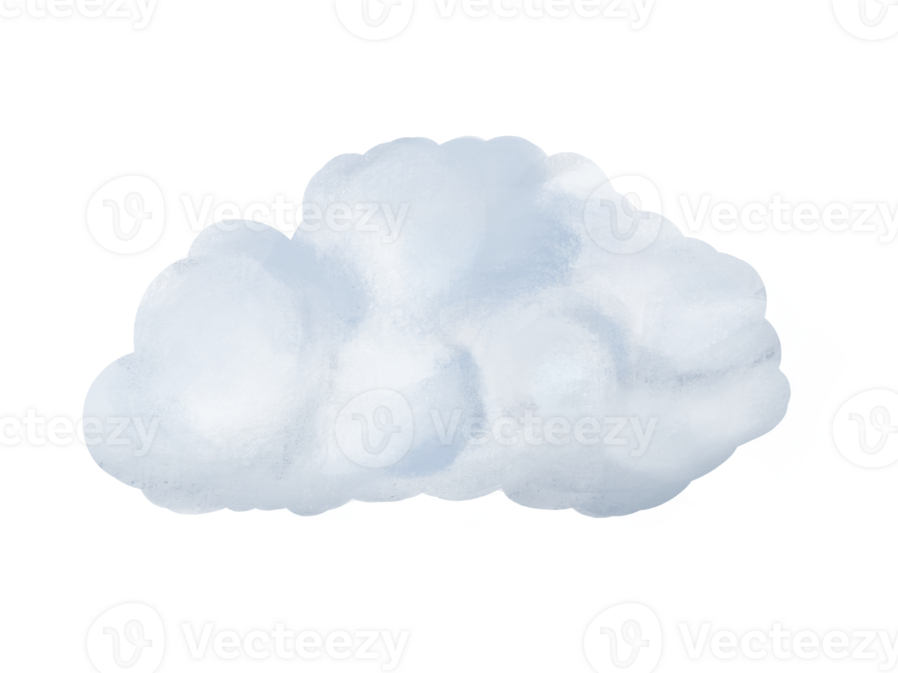 watercolor handdrawn cloud isolated on background png