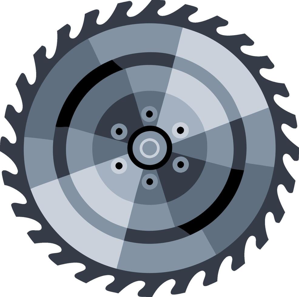 Circular Saw Blade Illustration for Industrial and Carpentry Design vector