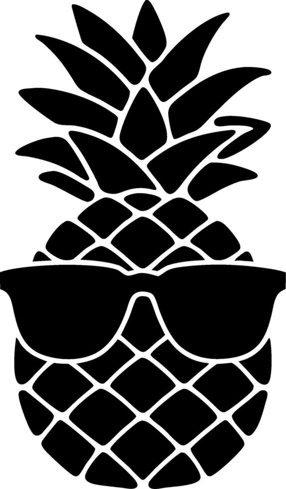 Cool Pineapple Wearing Sunglasses for Fun Tropical Designs vector