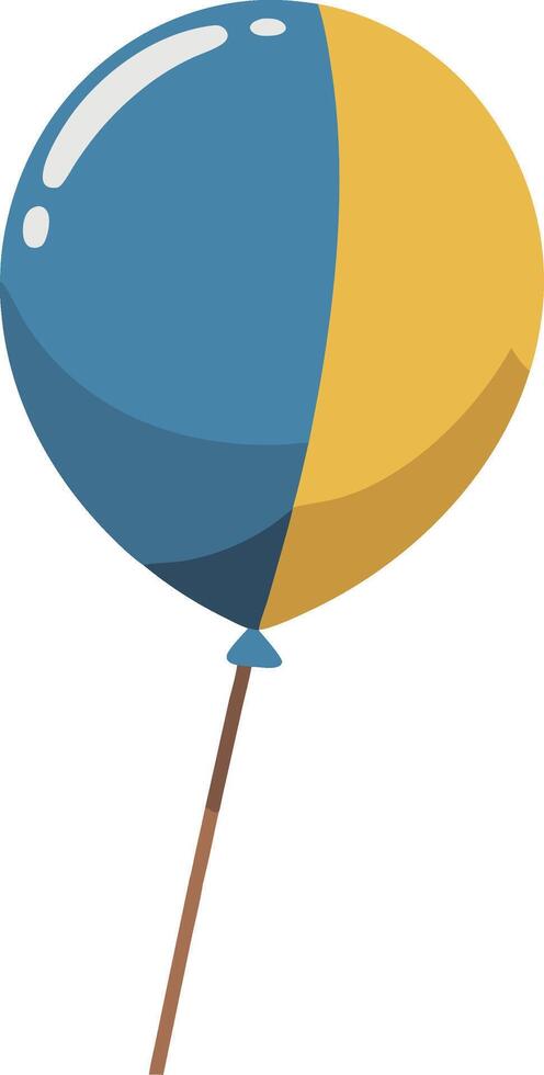 Colorful Blue and Yellow Balloon Art for Celebrations and Party Invitations vector