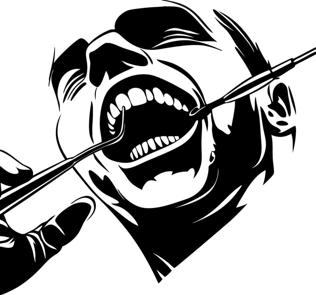 Expressive Artistic Face with Paint Brush Illustration for Creative Design vector