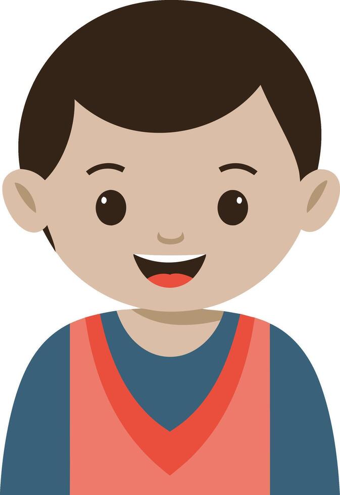Cute Smiling Child Illustration for Educational and Creative Projects vector