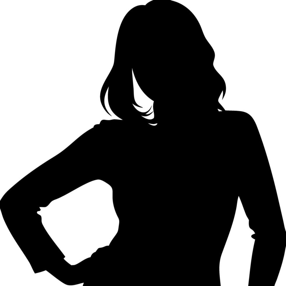 Female Silhouette Illustration for Graphic Design and Creative Projects vector
