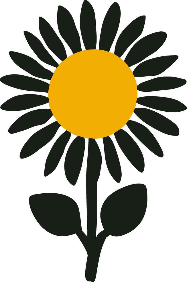 Sunflower Illustration for Design and Decoration vector