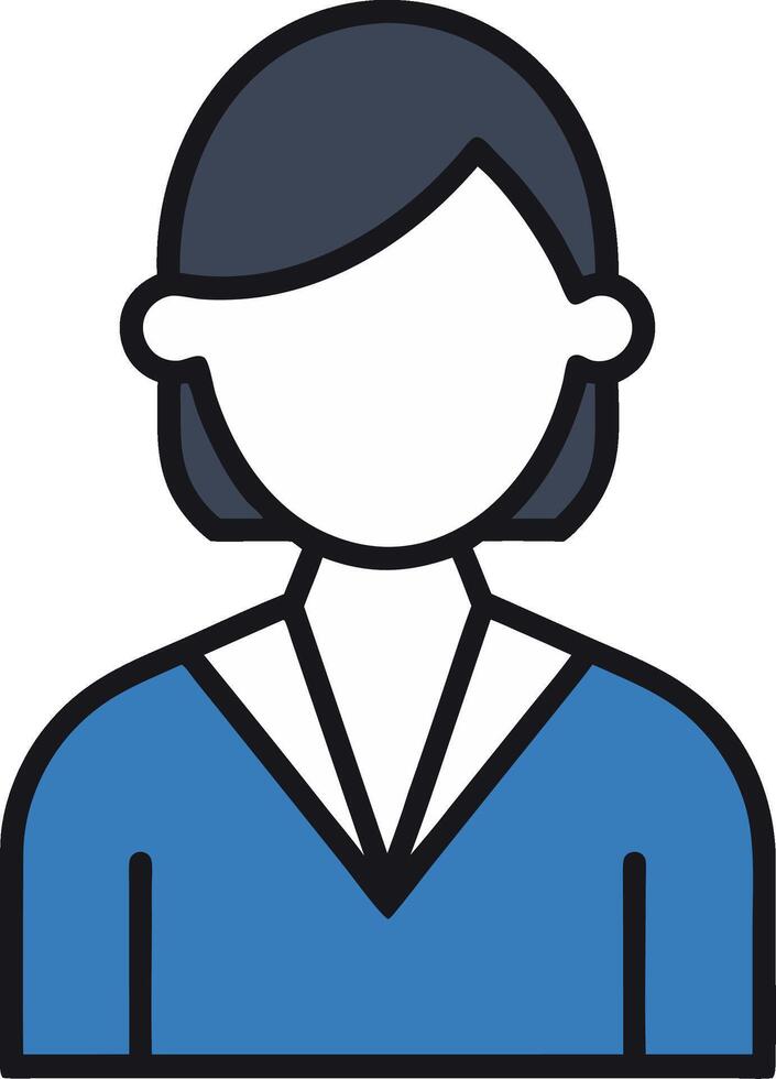 Professional Female Avatar for Business Profile and Digital Branding vector