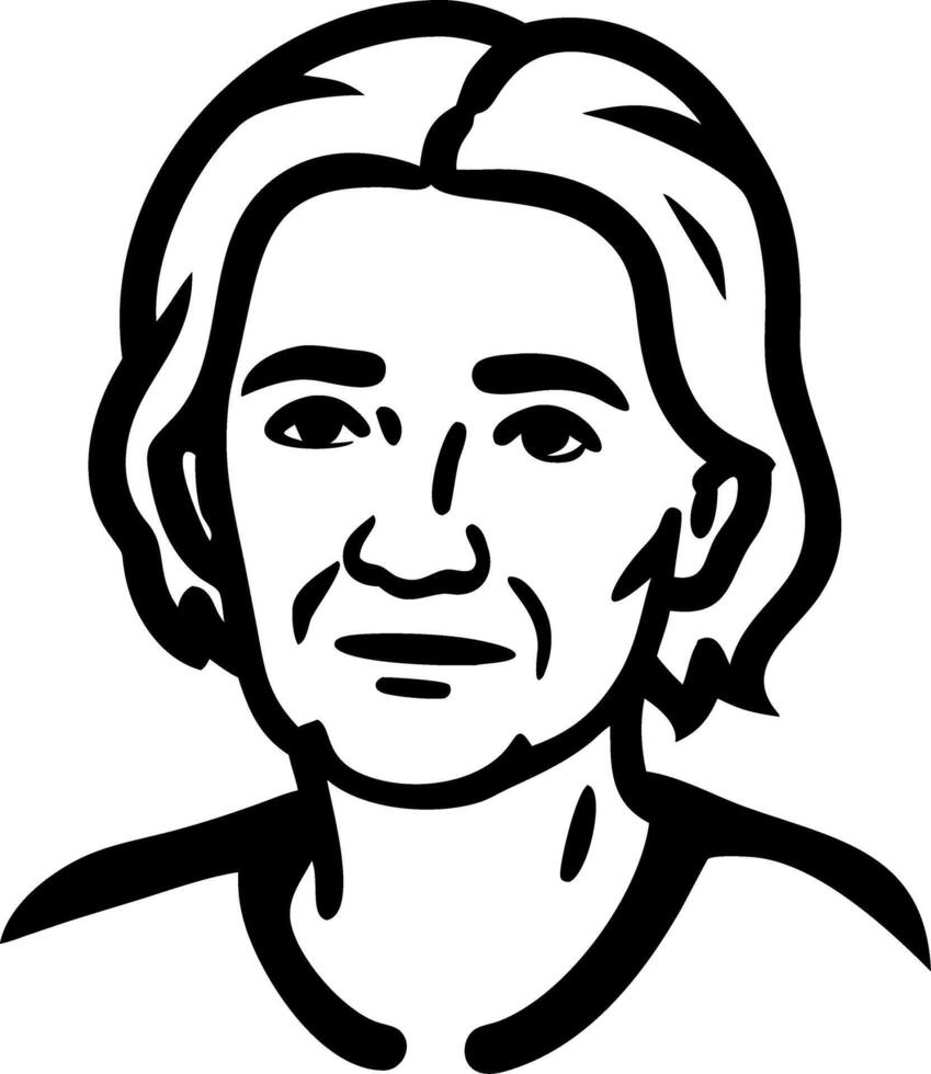 Woman Portrait Line Art Illustration for Design and Craft Projects vector