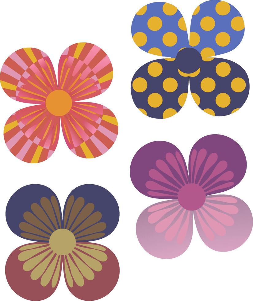 Colorful Floral Patterns Abstract Illustration for Art and Design Projects vector