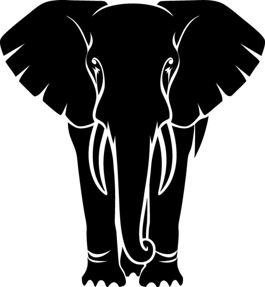 Elephant Silhouette Illustration for Art Decor and Design Projects vector