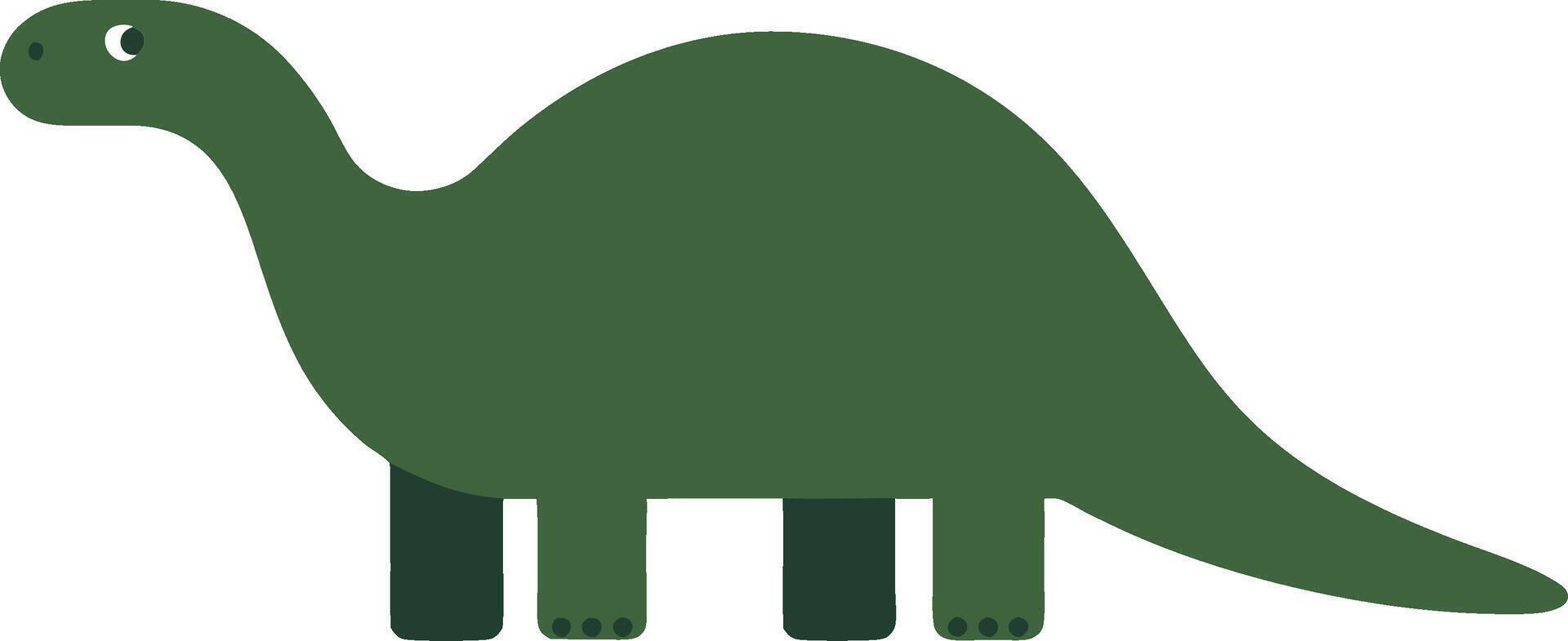 Green Cartoon Dinosaur Illustration for Kids Educational and Creative Projects vector