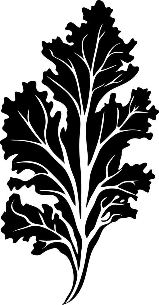 Intricate Black Leaf Silhouette Art for Design and Decoration vector