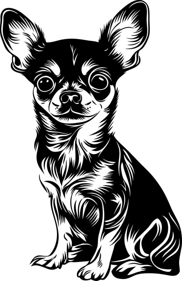 Intricate Chihuahua Dog Art Illustration for Design and Decor vector