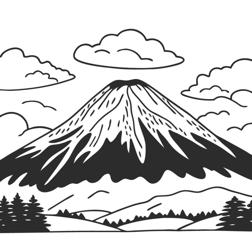 Majestic Mountain Landscape Art for Creative Projects vector