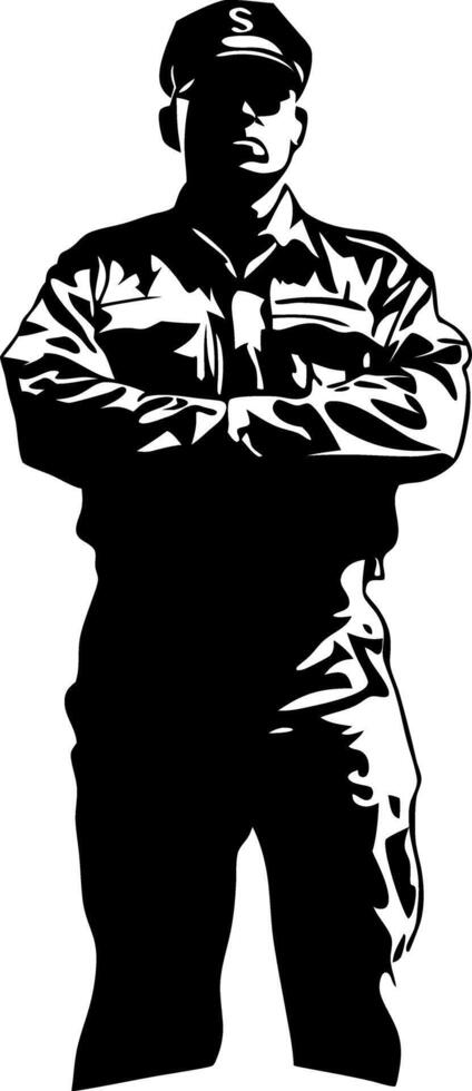 Security Guard Silhouette for Graphic Design and Illustrations vector