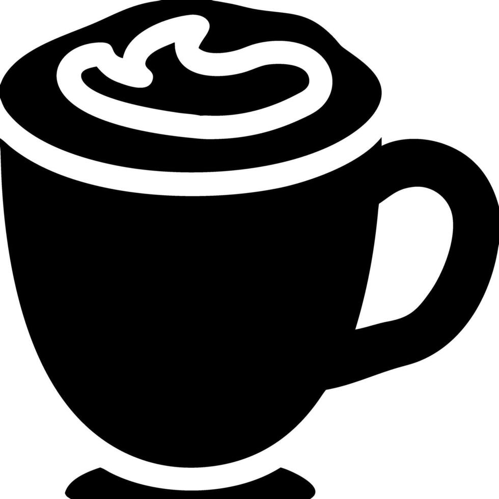 Silhouette Coffee Cup with Swirling Steam for Cafe Themes and Designs vector