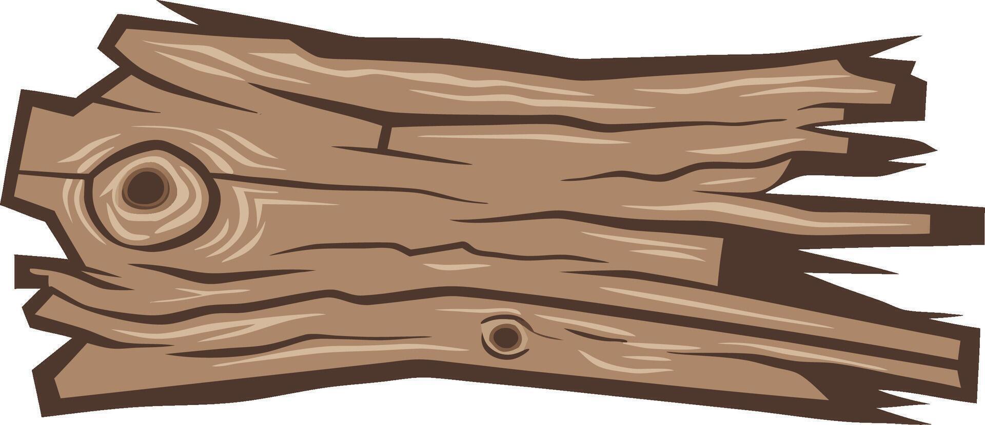Rustic Wooden Plank Illustration for Artistic Design and Craft Projects vector