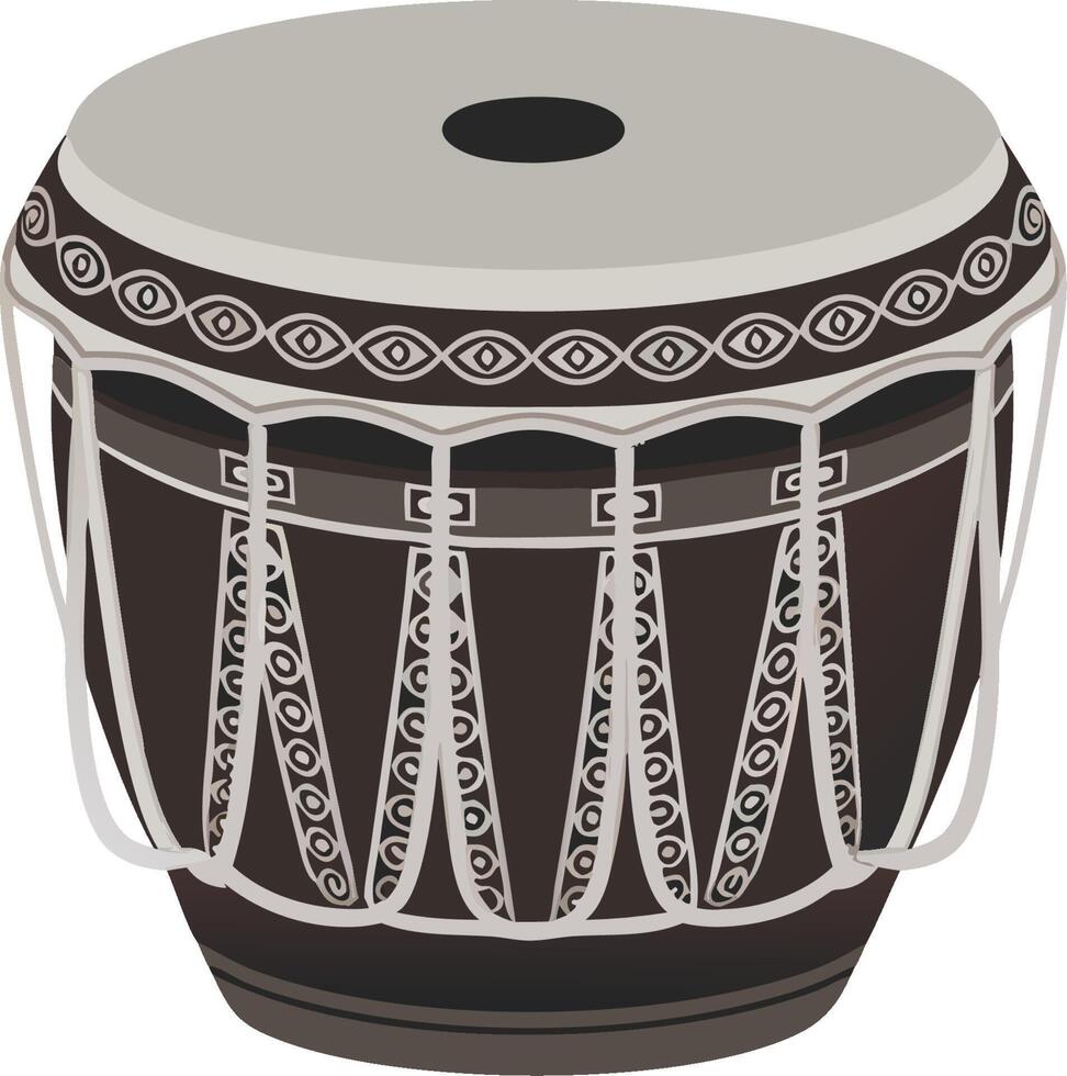 Traditional Hand Drum Illustration for Cultural Design Projects vector
