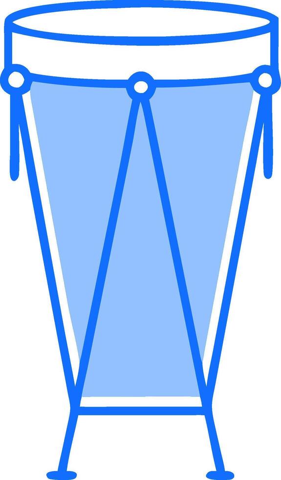 Simple Blue Drum Percussion Instrument Illustration vector
