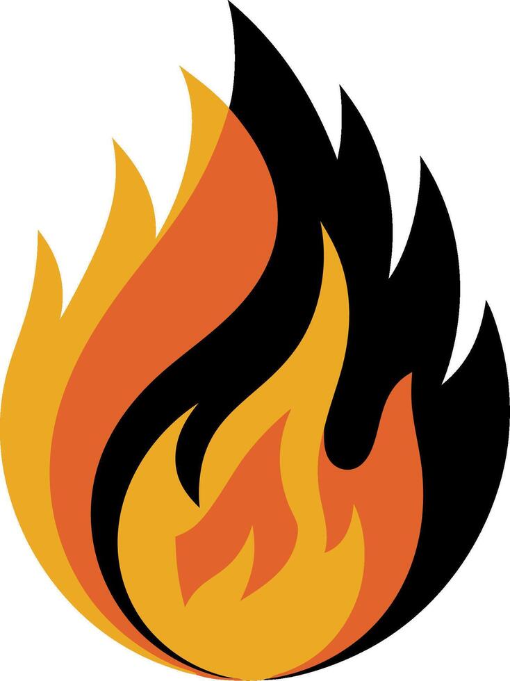 Vibrant Abstract Flame for Graphic Design and Tattoo Inspiration vector
