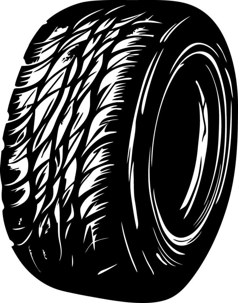 Tire Illustration with Detailed Tread for Design and Automotive Use vector