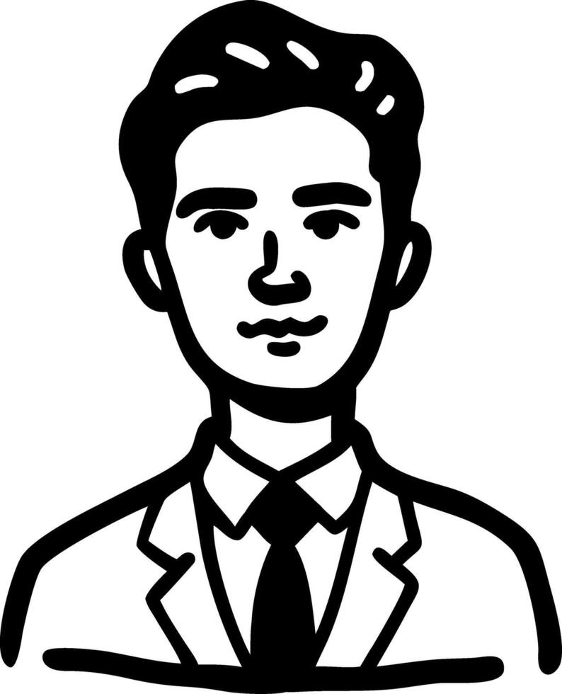 Illustration Male Professional in Suit Ideal for Logos and Designs vector