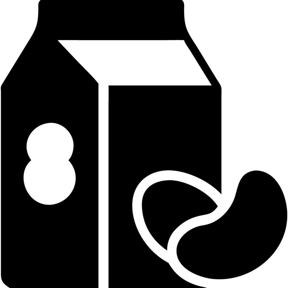 Illustration Plant Based Milk Carton and Cashew Nut for Vegan Products vector