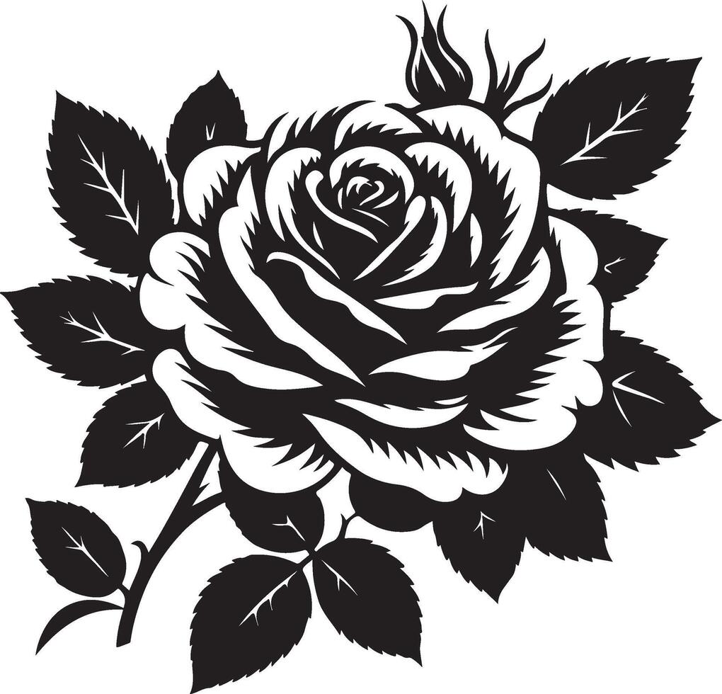 Stylized Rose Illustrations for Modern and Classic Themes vector