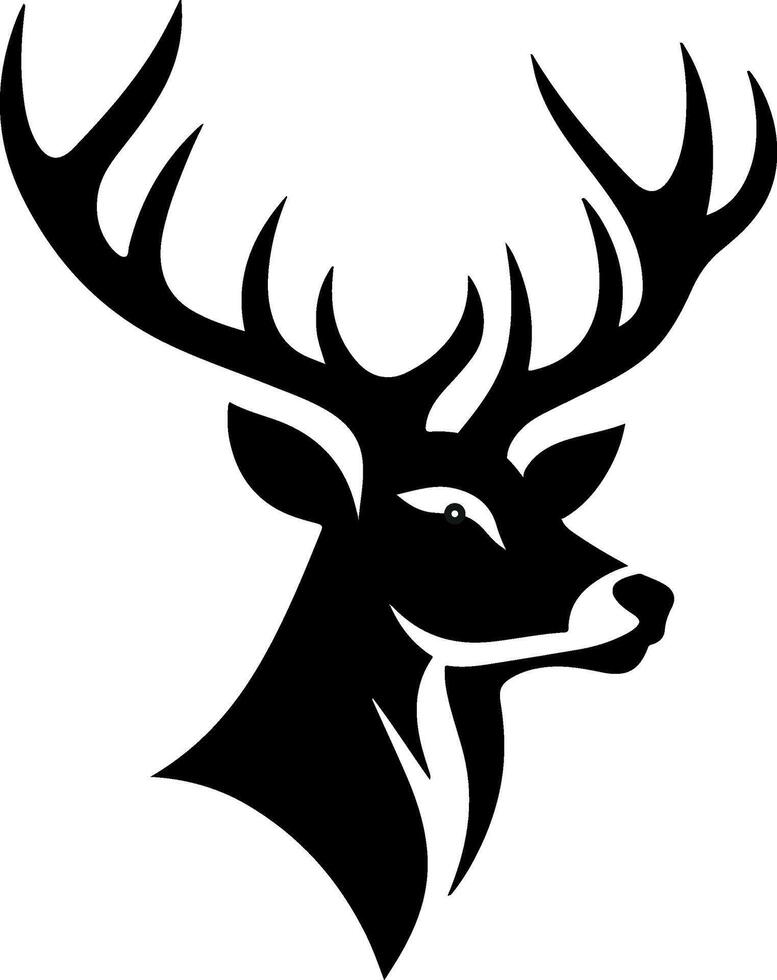 High-Quality Deer Head Illustrations for Digital and Print Projects vector