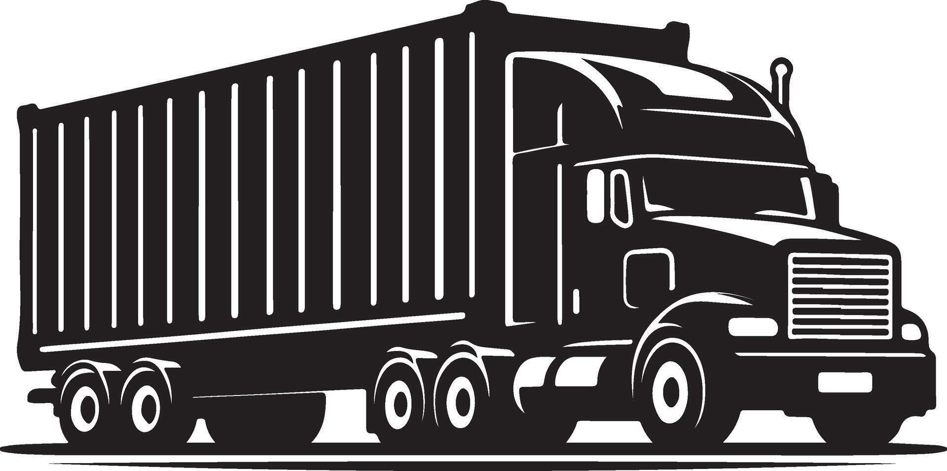Realistic Container Truck Illustrations for Commercial Use vector