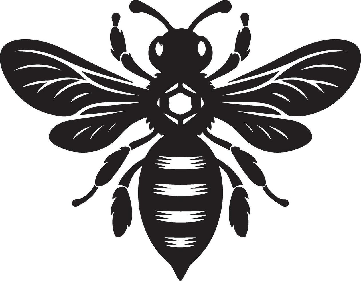 Stylized Bee Illustrations for Modern Design Themes vector