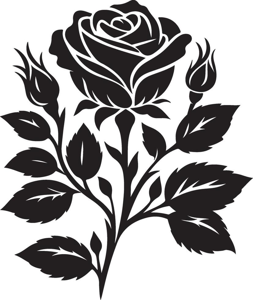 High-Quality Rose Illustrations for Digital and Print Projects vector