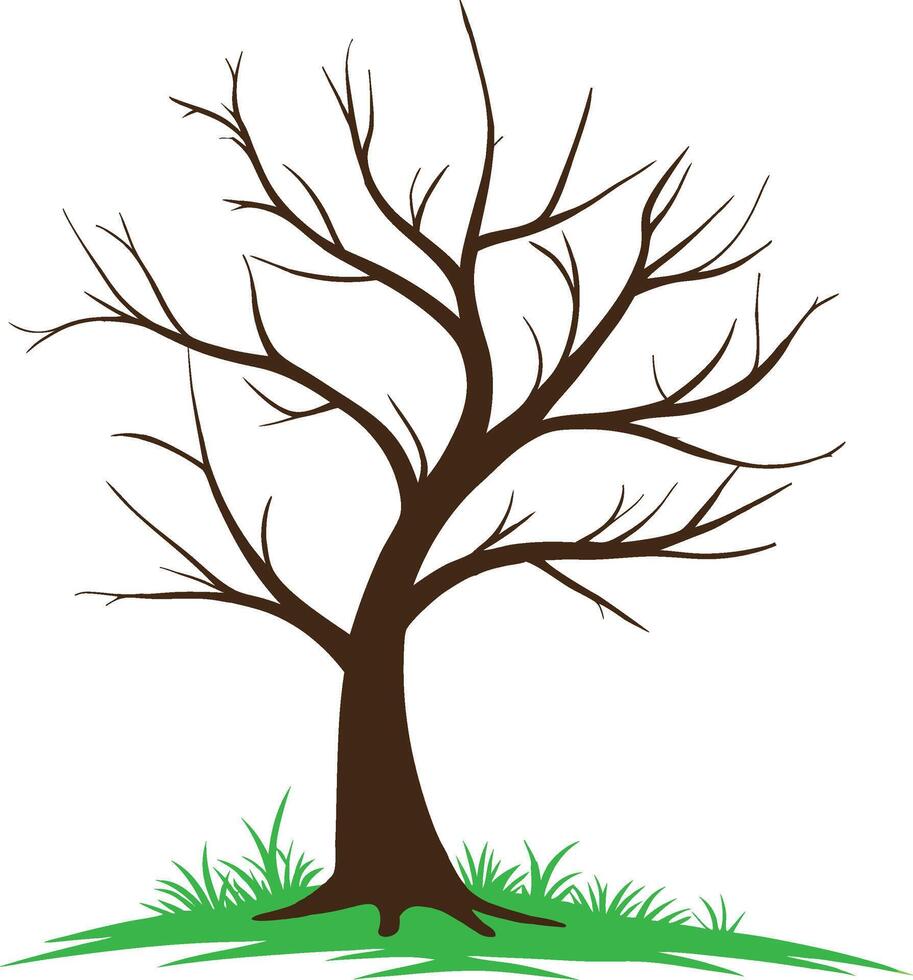 Stylized Tree Illustrations for Modern Design Themes vector