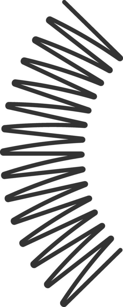 Close up of a dark gray metal spiral spring, showcasing its flexible and compressible structure, potential uses in various mechanical and industrial applications vector