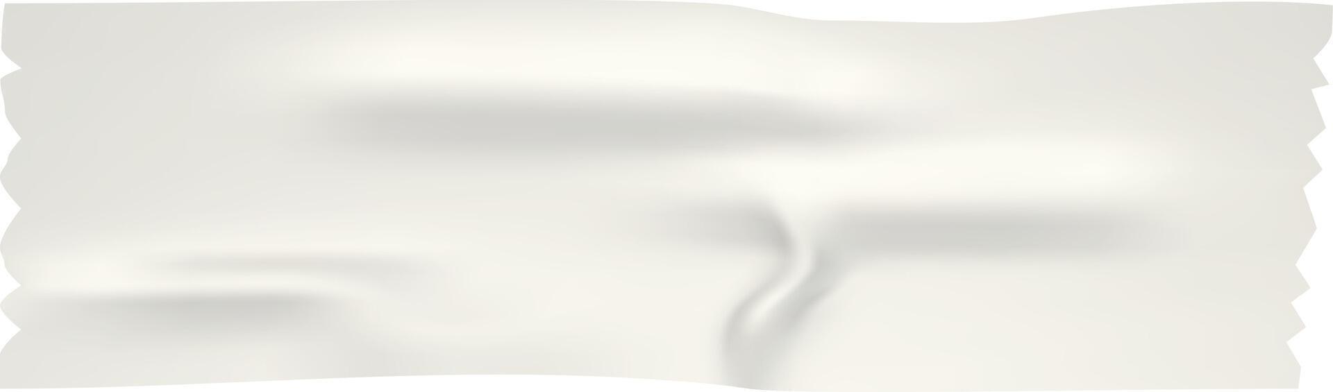 Realistic wrinkled adhesive tape creating a sticky surface, ideal for attaching paper, sealing envelopes, or adding a touch of authenticity to designs vector