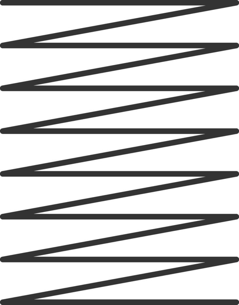 Metallic coils, motor machine spiral sign, wire springs and steel curved flexible coils represented by a simple linear spiral silhouette isolated icon vector