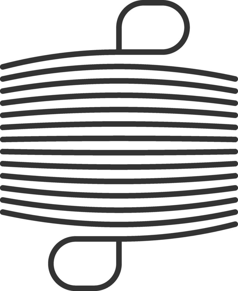 Tension spring, compression spring, torsion spring, extension spring, spiral flexible elastic object, wire spirals, steel curved flexible coil, linear spiral silhouette isolated on white vector