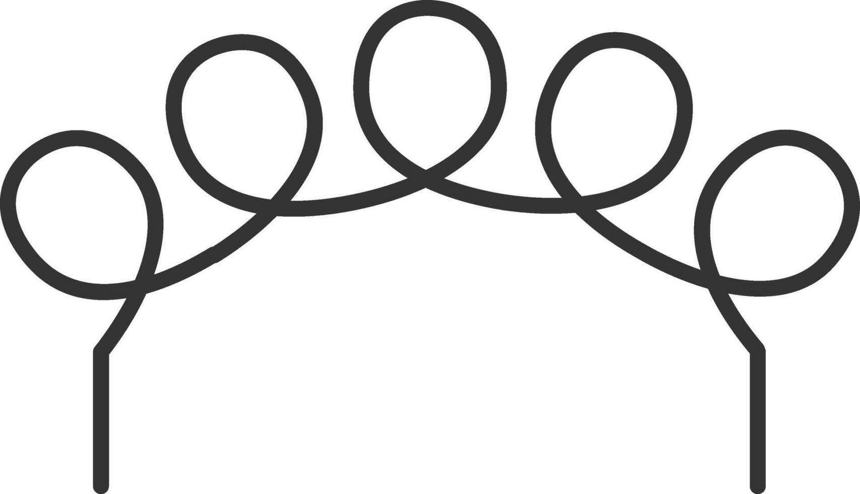 Forming an elegant arch, a metal spiral spring creates a captivating design against a white background, showcasing its flexible and minimalist aesthetic vector
