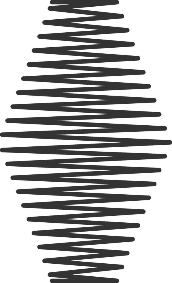 Close up illustration of a metal spiral spring with rhythmic coils against a clean white background, highlighting elasticity, tension, and mechanical energy vector