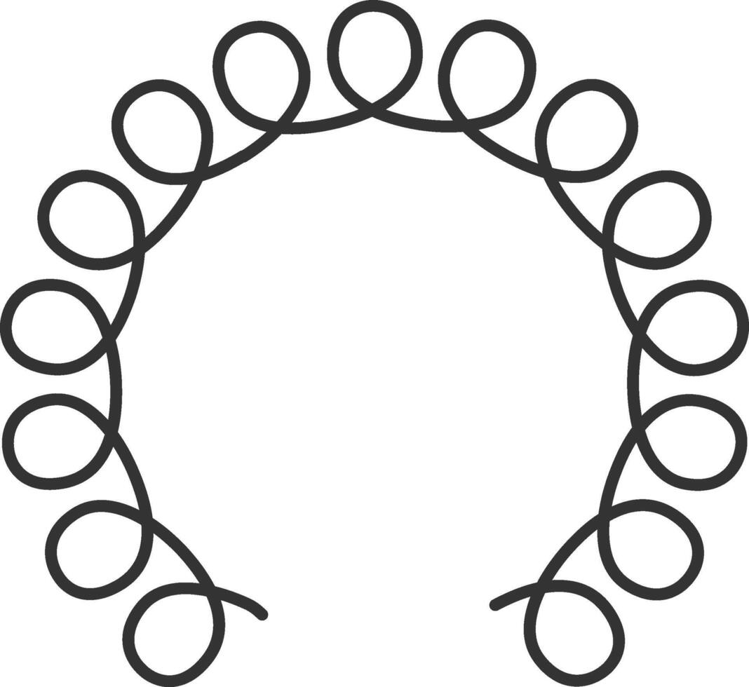 Continuous metal spiral spring forming a circle on a white background, representing concepts like flexibility, industry, and mechanics, ideal for industrial or engineering designs vector