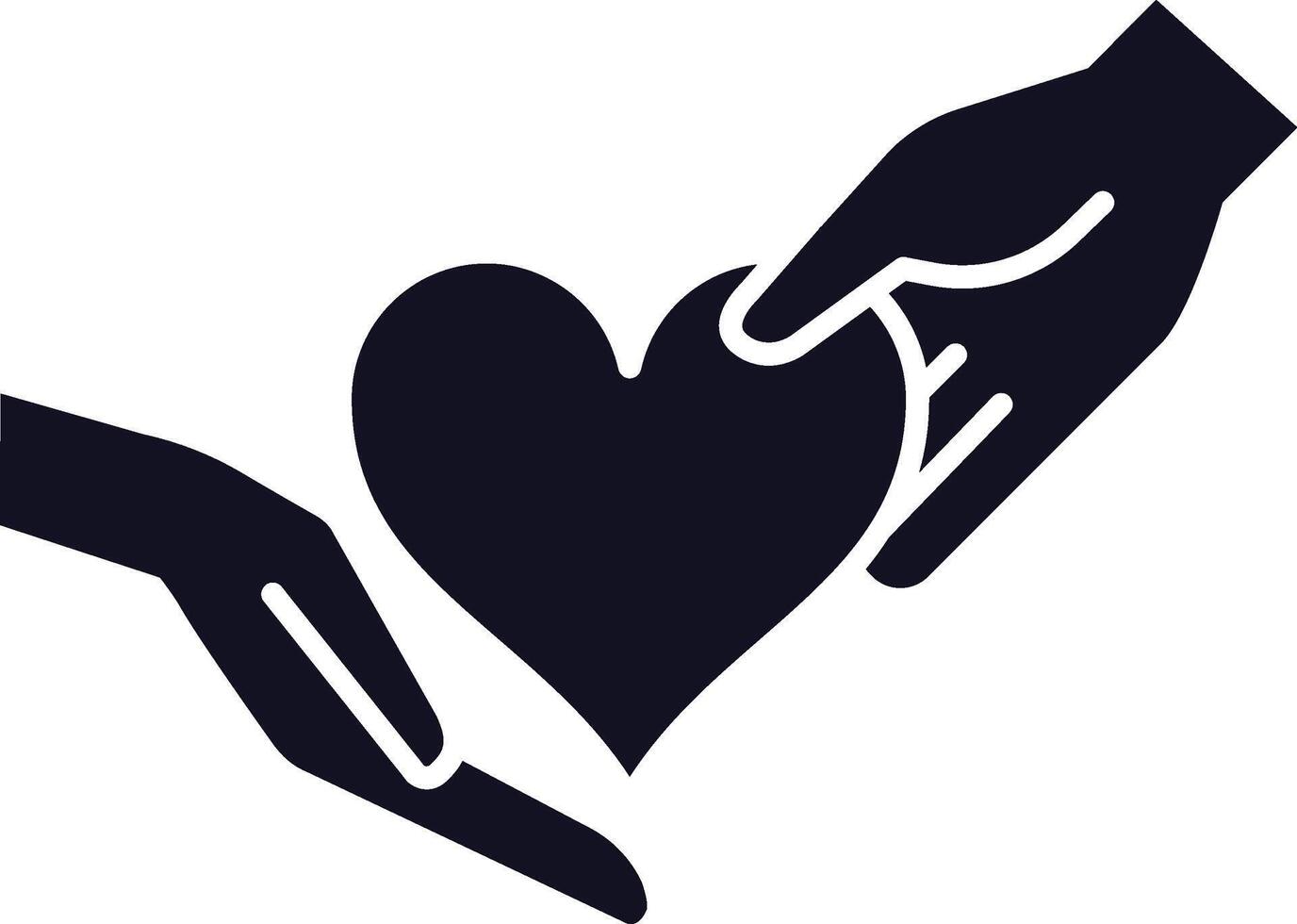 Two hands gently holding a heart, symbolizing love, care, and affection in various relationships, creating a heartwarming and supportive visual vector
