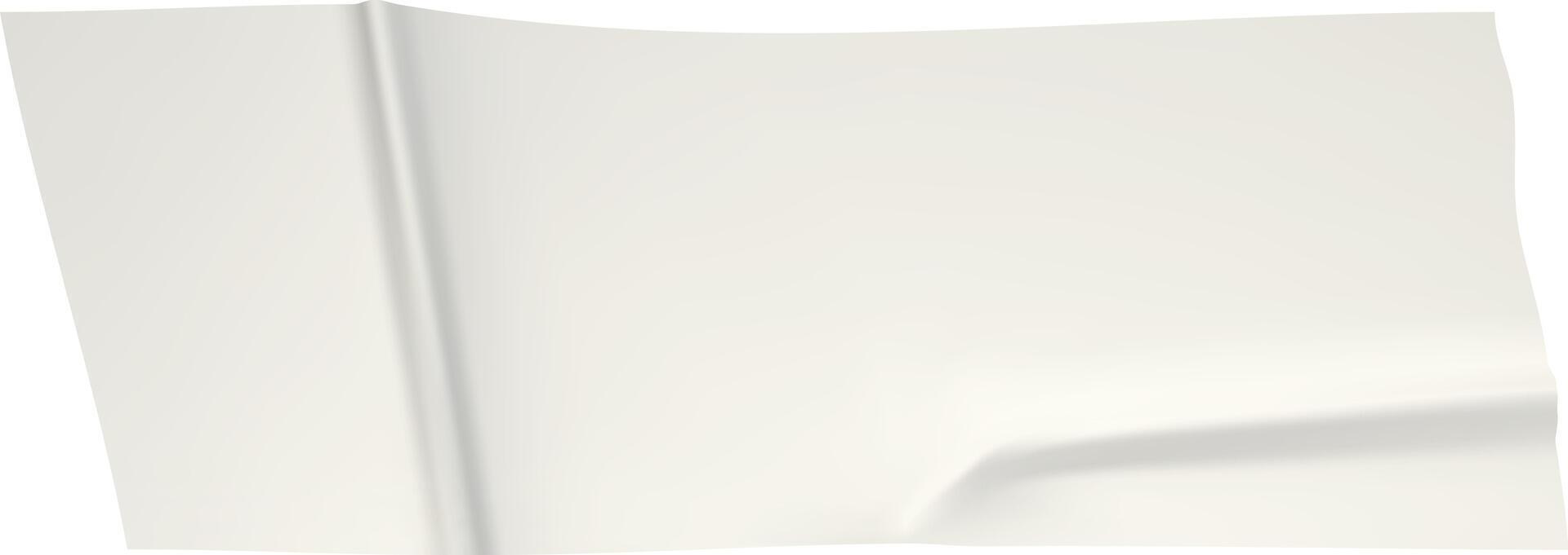 White adhesive tape creating a wrinkled and folded effect, showcasing a realistic representation of a crumpled and creased surface, adds depth and texture to the composition vector