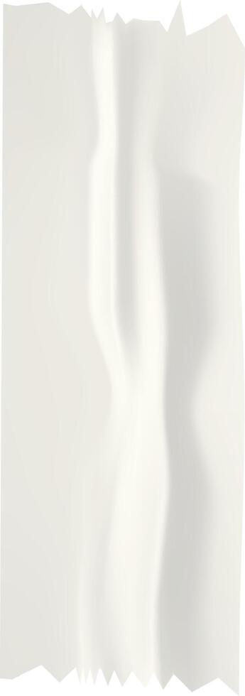 Realistic wrinkled transparent adhesive tape with folded corners creating a subtle play of light and shadow, isolated on a white background vector