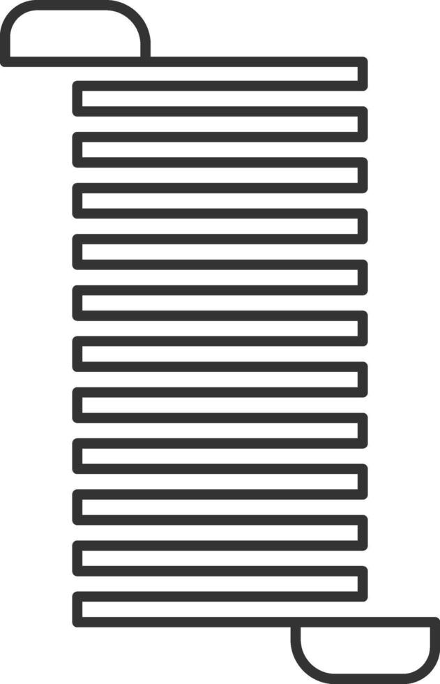 Wire springs and steel curved flexible coils forming a linear spiral silhouette isolated icon representing a tension spring, compression spring or torsion spring vector