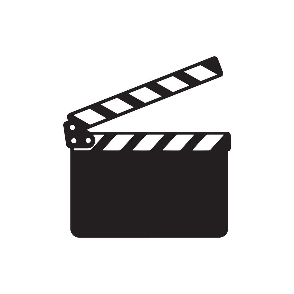 Clapperboard Icon Representing Film Production and Cinema vector