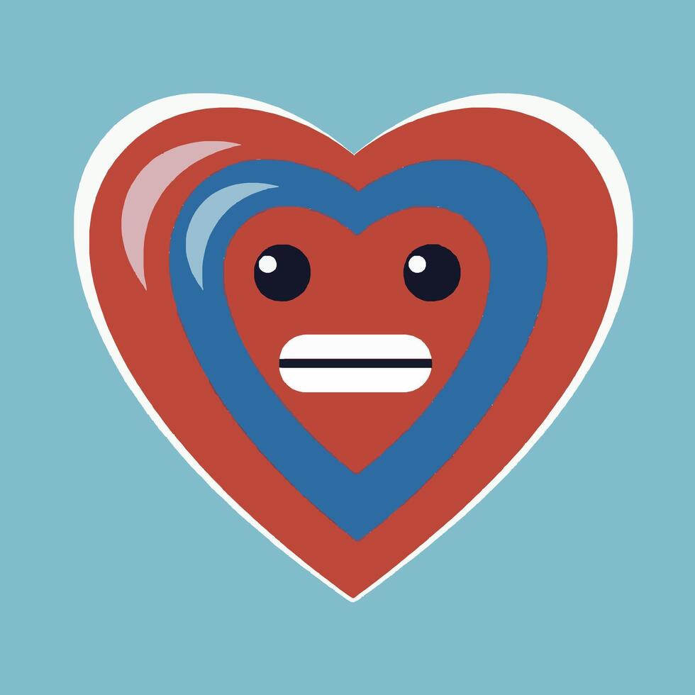 A Playful Heart Graphic Design Representing Love and Emotion vector