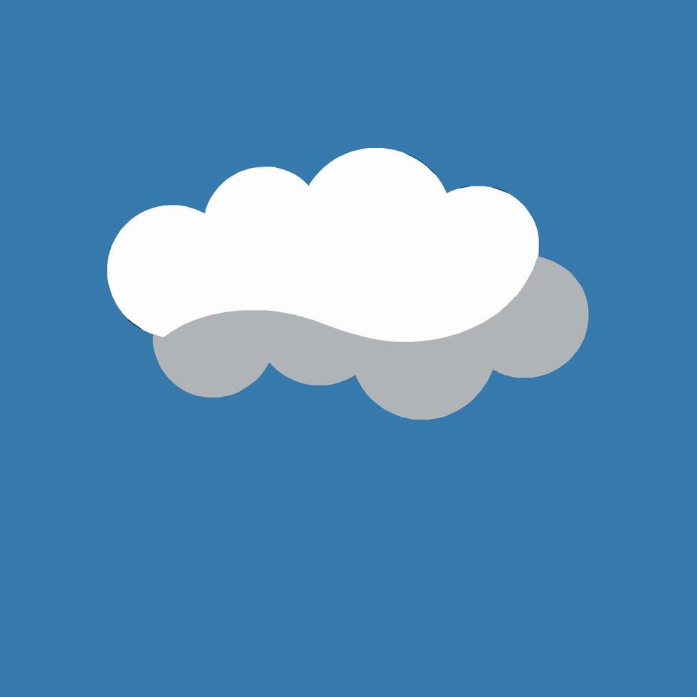 Serene Cloud in a Bright Blue Sky Setting for Tranquil Vibes vector