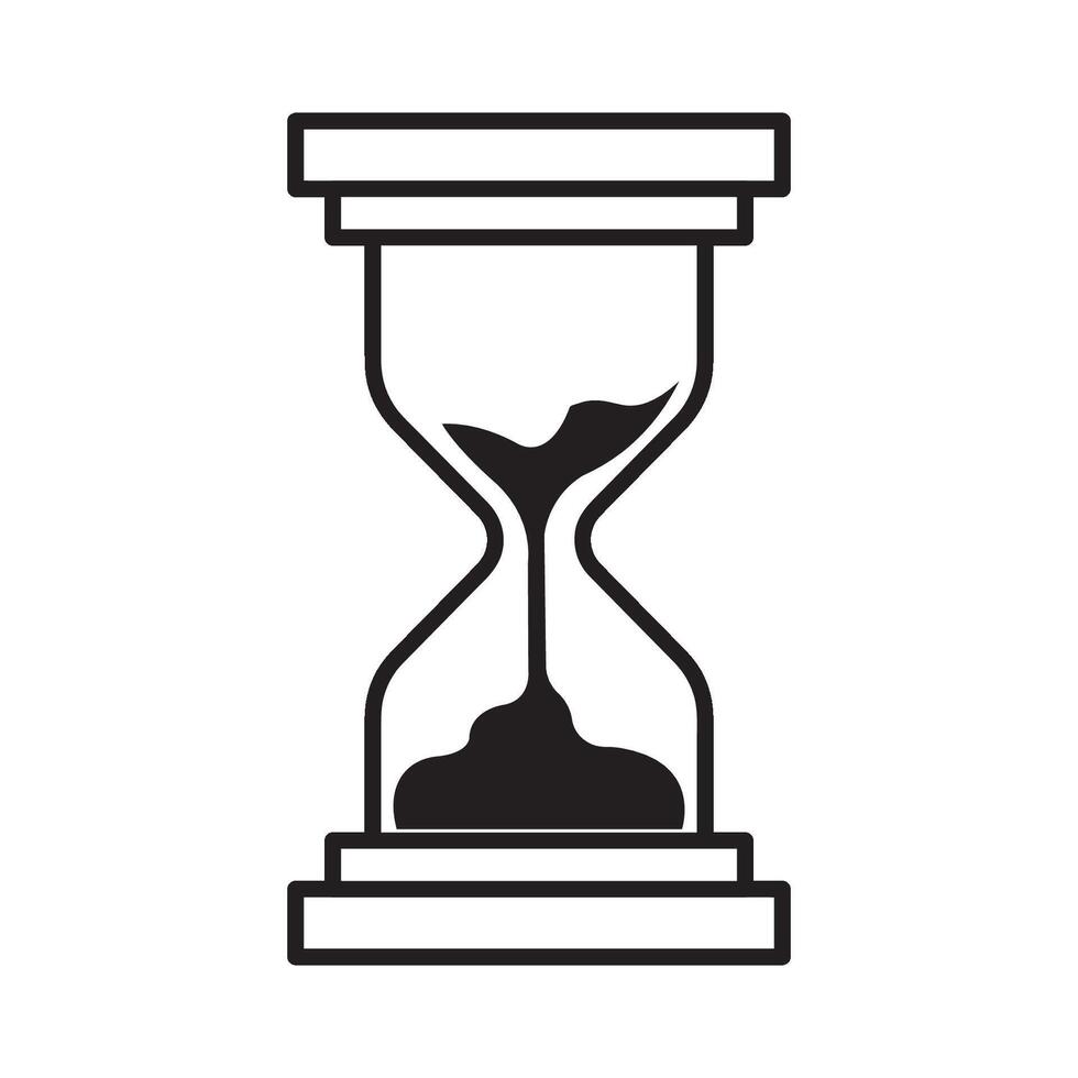hourglass of time icon illustration design template vector