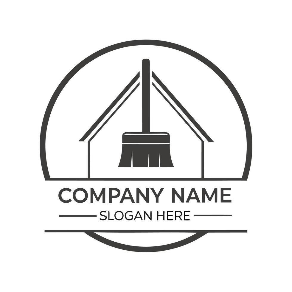 cleaning company logo design template vector