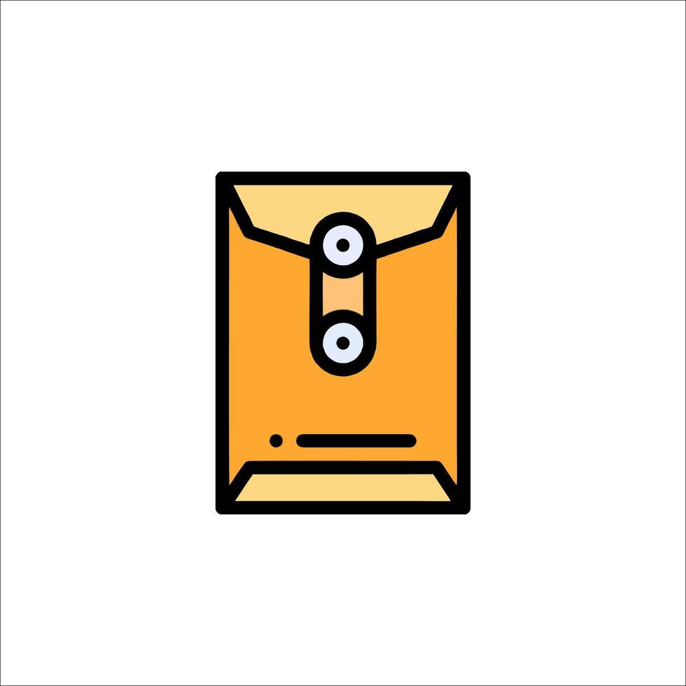 An orange envelope with a lock icon vector