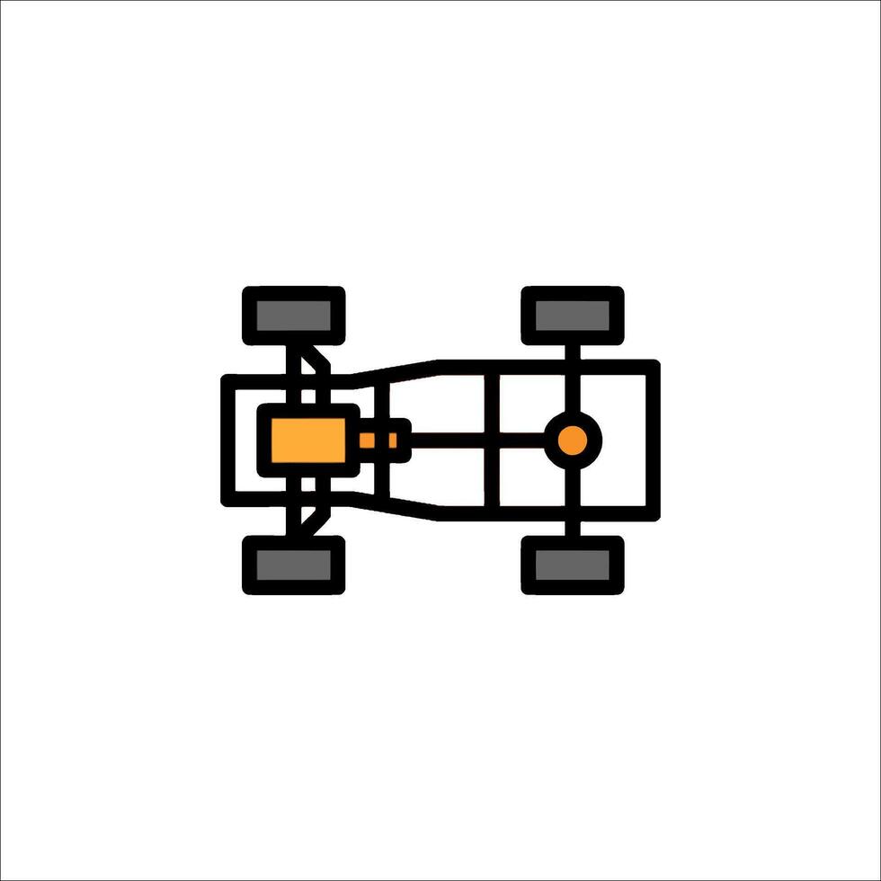 A racing car icon on a white background vector