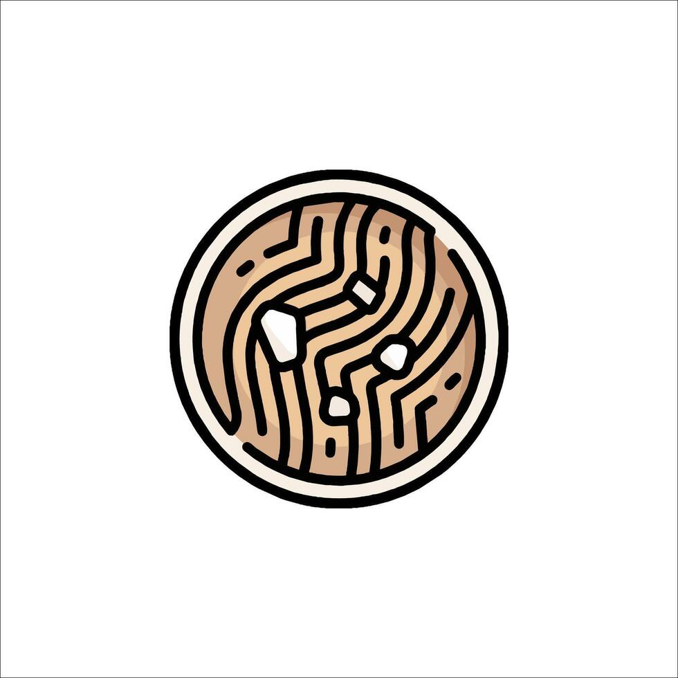 A logo for a restaurant that has a bowl of food vector